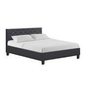 Artiss Double Full Size Bed Frame Base Mattress Platform Fabric Wooden Charcoal VAN