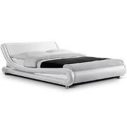 King Size PU Leather Bed Frame - White