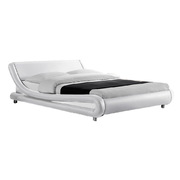 Queen Size PU Leather Bed Frame - White