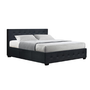 Artiss Gas Lift Queen Bed Frame -Charcoal