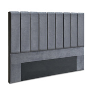 King Size Fabric Bed Headboard - Grey