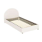 Bed Frame Gas Lift Strorage Beds Base Platform Boucle Fabric King