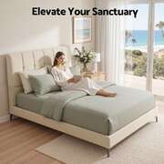 Double Bed Frame Tufted Headboard 300kg | EXTG
