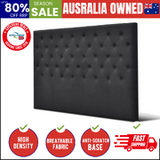 Bed Head Headboards King Size Fabric - CAPPI Charcoal