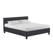 High-density Bed Frame Fabric - Charcoal King