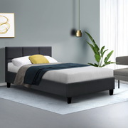 Bed Frame Fabric - Charcoal Single