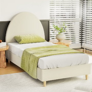 Single Bed Frame Arched-Cream
