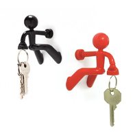 2 x Magno-Man Keyring Holder Black & Red