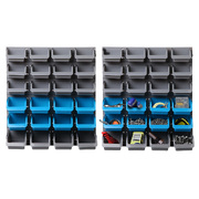 48 Storage Bin Rack Wall Mounted Steel Board