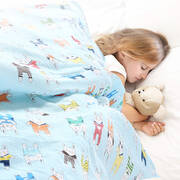 Blue Kids Weighted Printed Blanket