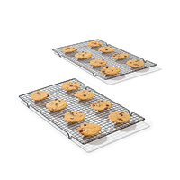 Set of 2 Nonstick Cooling Grid(25*40cm) Black