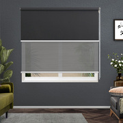 Roller Blinds Blockout Blackout Curtains Window Double Dual Shades 1.2X2.1M GRDR