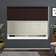 Roller Blinds Blockout Blackout Curtains Window Double Dual Shades 1.8X2.1M CRCO