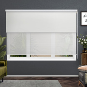 Roller Blinds Blockout Blackout Curtains Window Double Dual Shades 2.4X2.1M WHWH