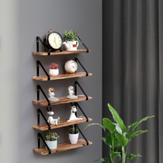  5 Pcs Floating Shelves Hung Shelf Wall Mounted Storage Wooden Display