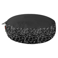 Bean Pod UFO 130 x 20cm Geometric  Pattern Black