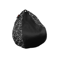 Bean Pod Soho 100 x 140cm Geometric Pattern Black