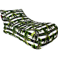 Beanbag Cover Black Stripe Palms 110 x 65 x 60cm