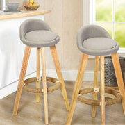 2x Fabric Swivel Bar Stool Kitchen Stool Dining Chair Barstools Lime