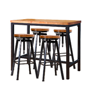5pcs Bar Table Barstools Industrial