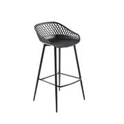 Bar Stool Dining Chairs Metal Kitchen Stool Chair Barstools Outdoor Black x2