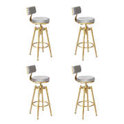 Stylish 4x Swivel Bar Stools Kitchen Bar Chair Grey - Premium Quality