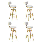 Stylish 4x Bar Stools Swivel Kitchen Bar Chair White - Multipurpose
