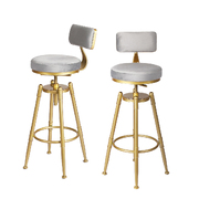 1x Bar Stools Kitchen Stool Chair Grey