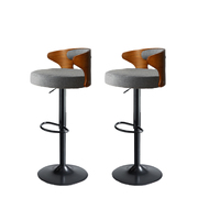 1x Bar Stools Kitchen Gas Lift Wooden Beech Stool Chair Swivel Barstools