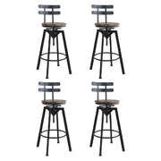 Stylish 4x Bar Stool Industrial Adjustable - Premium Quality Build