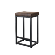 2X Bar Stools PU Leather Metal