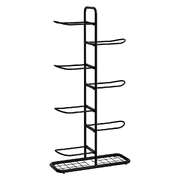 Ball Storage Rack Sports Equipment Organizer 7-Tier Holder for Garage Gym Black