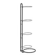 Ball Storage Rack Sports Equipment Organizer 4-Tier Holder for Garage Gym Black