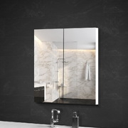 Bathroom Mirror Cabinet 600x720mm White
