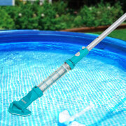 Cordless Pool Cleaner with Long Pole - Vacuum Any Pool