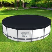 Bestway 4.7m Swimming Pool Cover for Above Ground Pools Leafstop Black