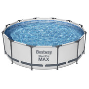 366x100cm Steel Frame Round Above Ground Pool w/ Filter Pump 9150L