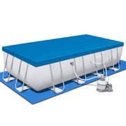 Bestway Rectangular Frame Power Steel Above Ground Swimming Pool