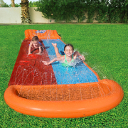 Bestway Inflatable Water Slip And Slide Double 5.49m Kids Splash Toy Outdoor