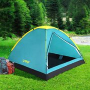Camping Tent Pop Up Canvas Hiking Beach Sun Shade Camp 3 Person Dome
