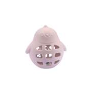 Silicone penguin rattle pink
