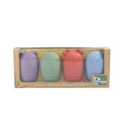 Silicone safari splash animal pourers 4 pcs set- brights