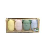 Silicone brave beasts animal pourers 4 pcs set- pastel