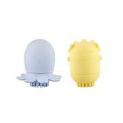 Silicone animal bath shower brush 2pcs set
