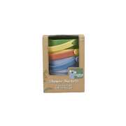 Silicone shower buckets 3pc set green