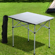 Roll Up Camping Table Foldable Portable Picnic Garden BBQ Desk 70CM