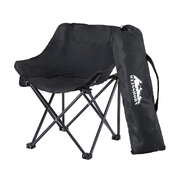 Folding Camping Moon Chair Portable Seat 120kg Capacity Black