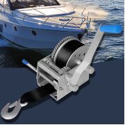 4WD Hand Winch 3 Speed with Webbing Strap 3000kgs Boat Marine