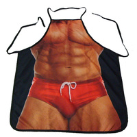 Cartoon Comic Kitchen Cooking Apron (MuscleNerd) Cotton