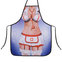 Cartoon Comic Kitchen Cooking Apron (Nurse) Cotton